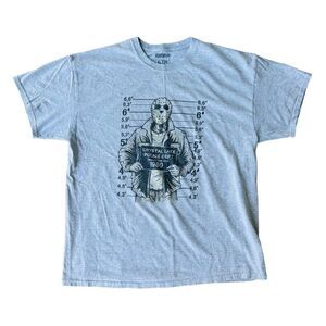 6TN Friday the 13th Crystal Lake Police Dept. Heather Grey T-Shirt Men's XL